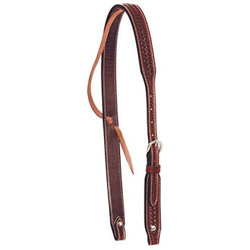Headstall - Cowboy Tack, Rosewood Spider Stamped Slip Ear