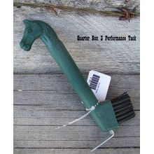 Hoof Pick - Horse Head w/Brush (Green)