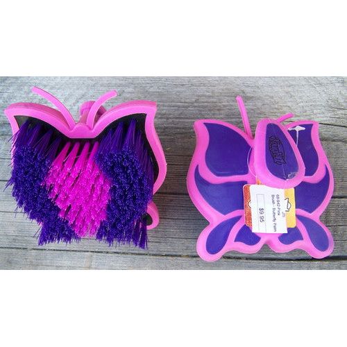 Brush - Butterfly Palm with Medium Bristles (Pink)