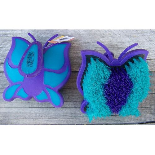 Brush - Butterfly Palm with Medium Bristles (Teal)