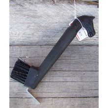 Hoof Pick - Horse Head w/Brush (Black)