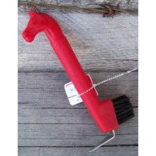 Hoof Pick - Horse Head w/Brush (Red)
