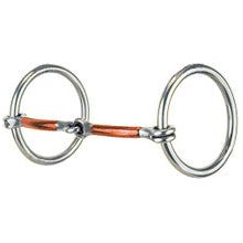 Bit - O-Ring Snaffle, with Copper Overlay Bars (4 1/2" Mouth)