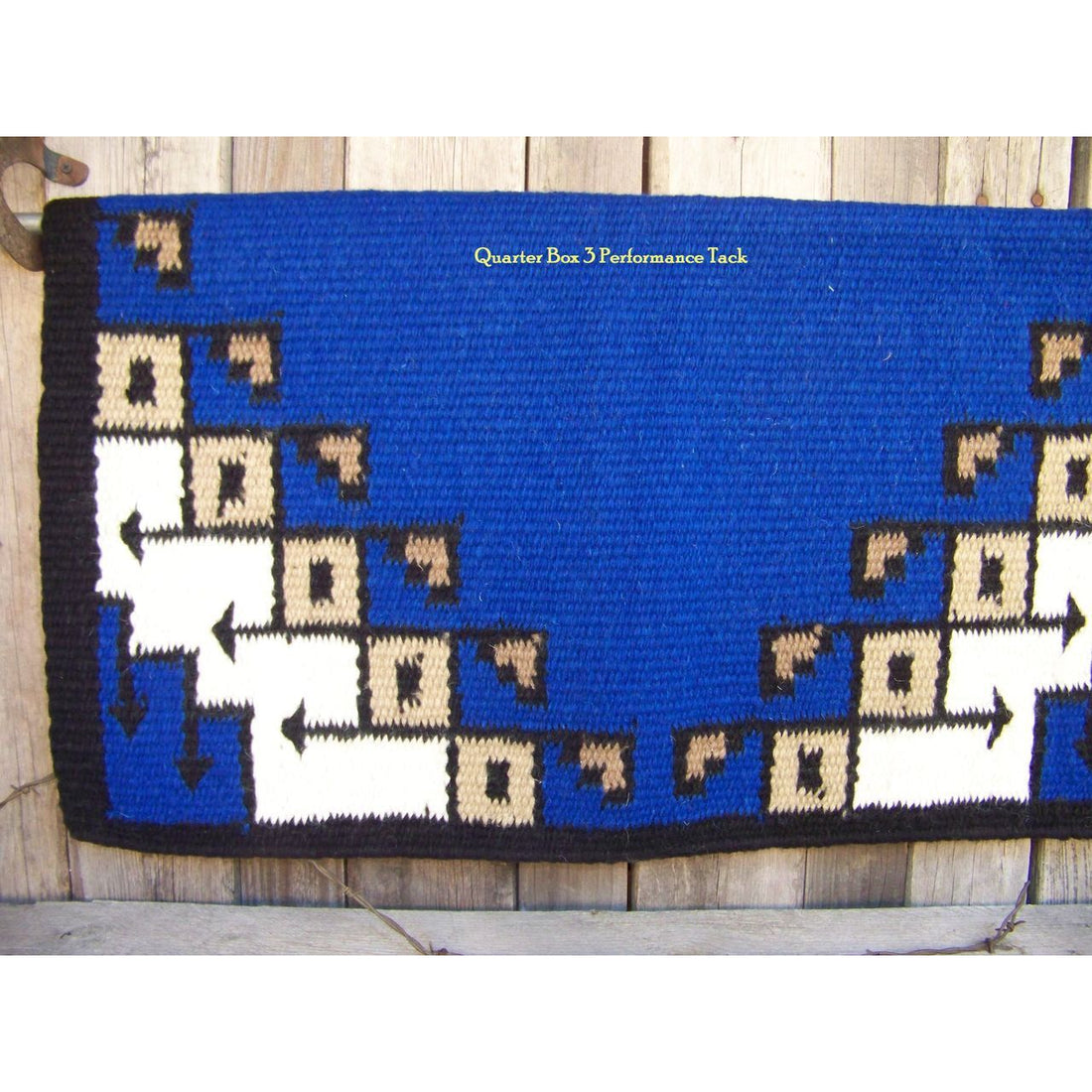 The New Pueblo Show Blanket - 38x34 (Royal/Black/Sand/Umber/Cream) by Mayatex