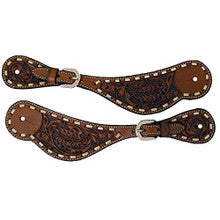 Spur Straps - Western Oak Leaf w/Buckstitch