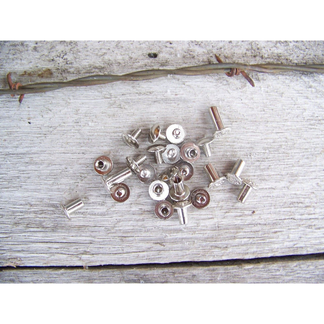 Chicago Screws - 1 Package of 12 Pairs of Assorted Screws (Floral/Embossed Head)