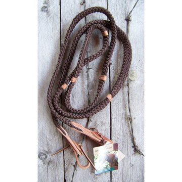 Reins - Quiet Control Single Roping Rein (Brown)