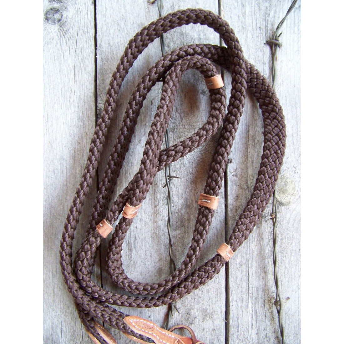 Reins - Quiet Control Single Roping Rein (Brown)