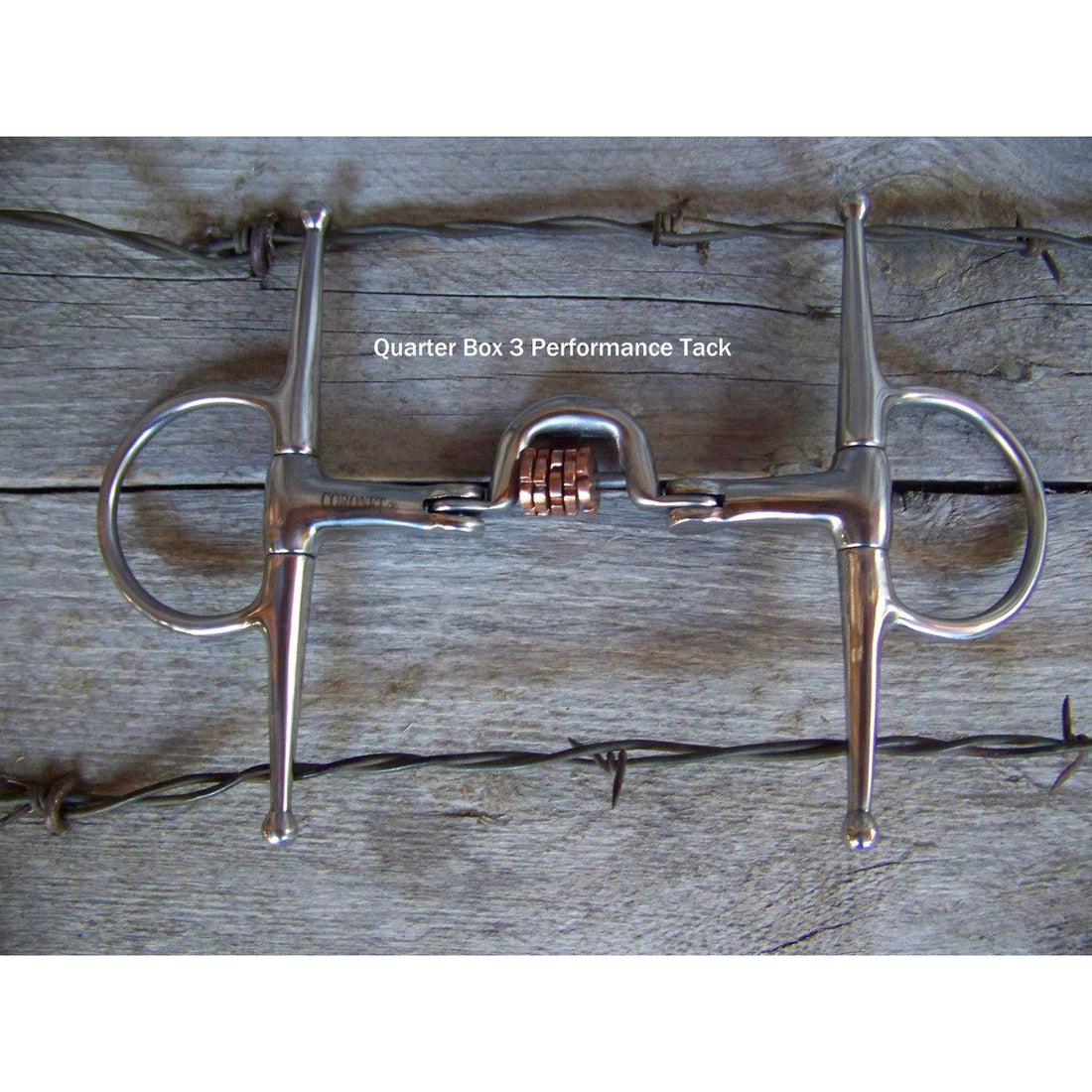 English Bit - Full Cheek Half Moon Copper Roller (5.0")