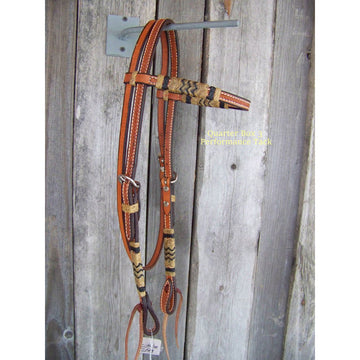 Headstall - Rawhide Braid Browband (Light Oil)