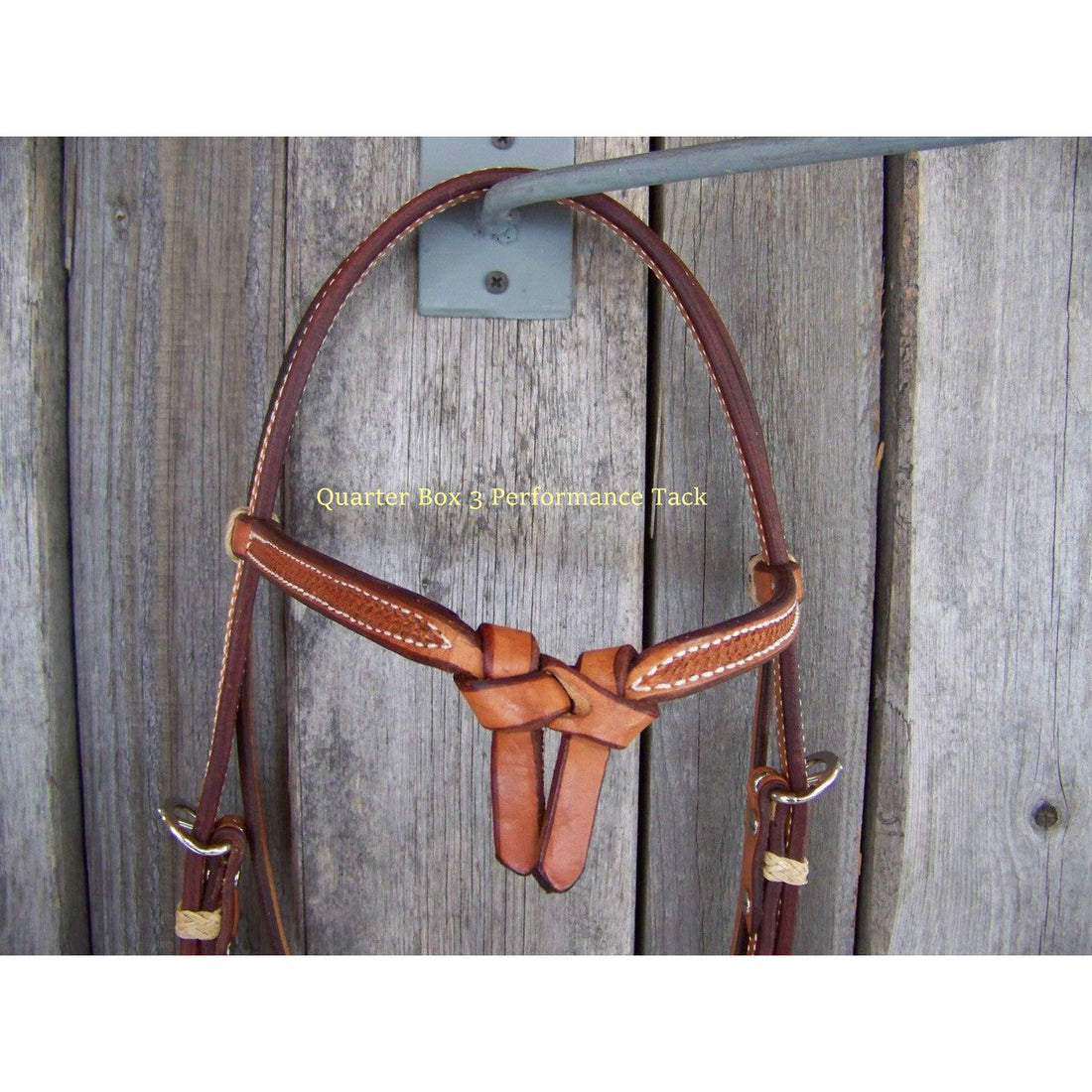 Headstall - Futurity Knot w/Mini Basket Weave Browband (Light Oil)