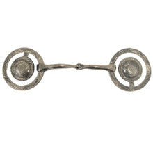 Bit - German Silver Concho and Engraved Cheek Snaffle Bit