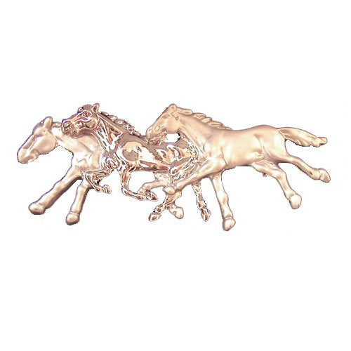 Stock Pin - Three Horse Platinum Plate