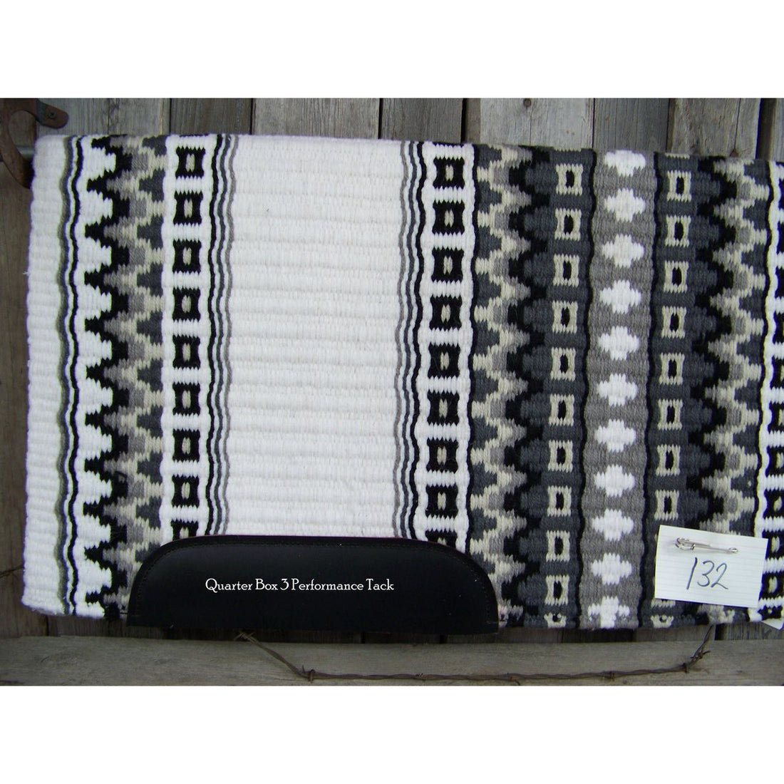 Custom Domino Show Blanket - 40x34 (Cream Base with Gray Accents)