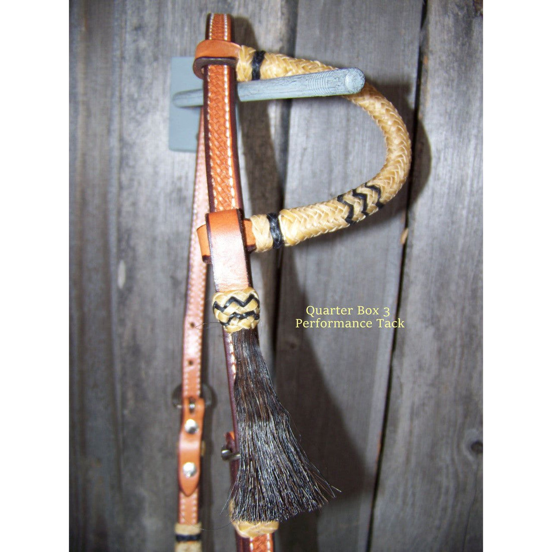 Headstall - Rawhide Braid One Ear (Light Oil)