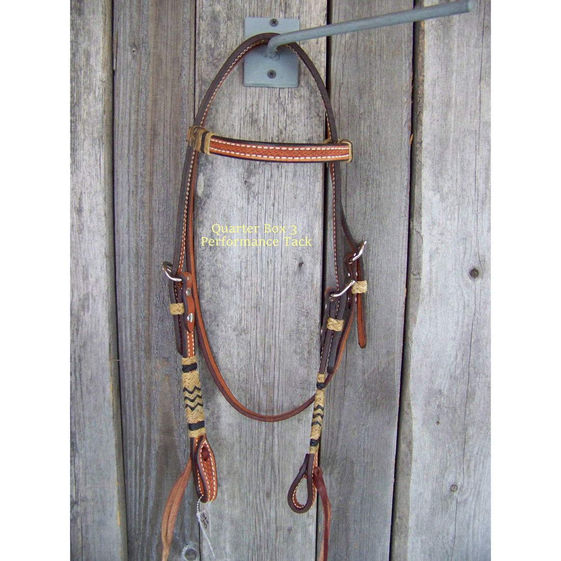 Headstall - Rawhide Braid Browband (Light Oil)