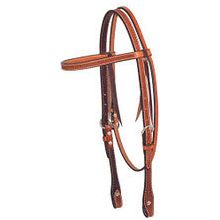Headstall - Cowboy Tack, Golden Spider Stamped Browband