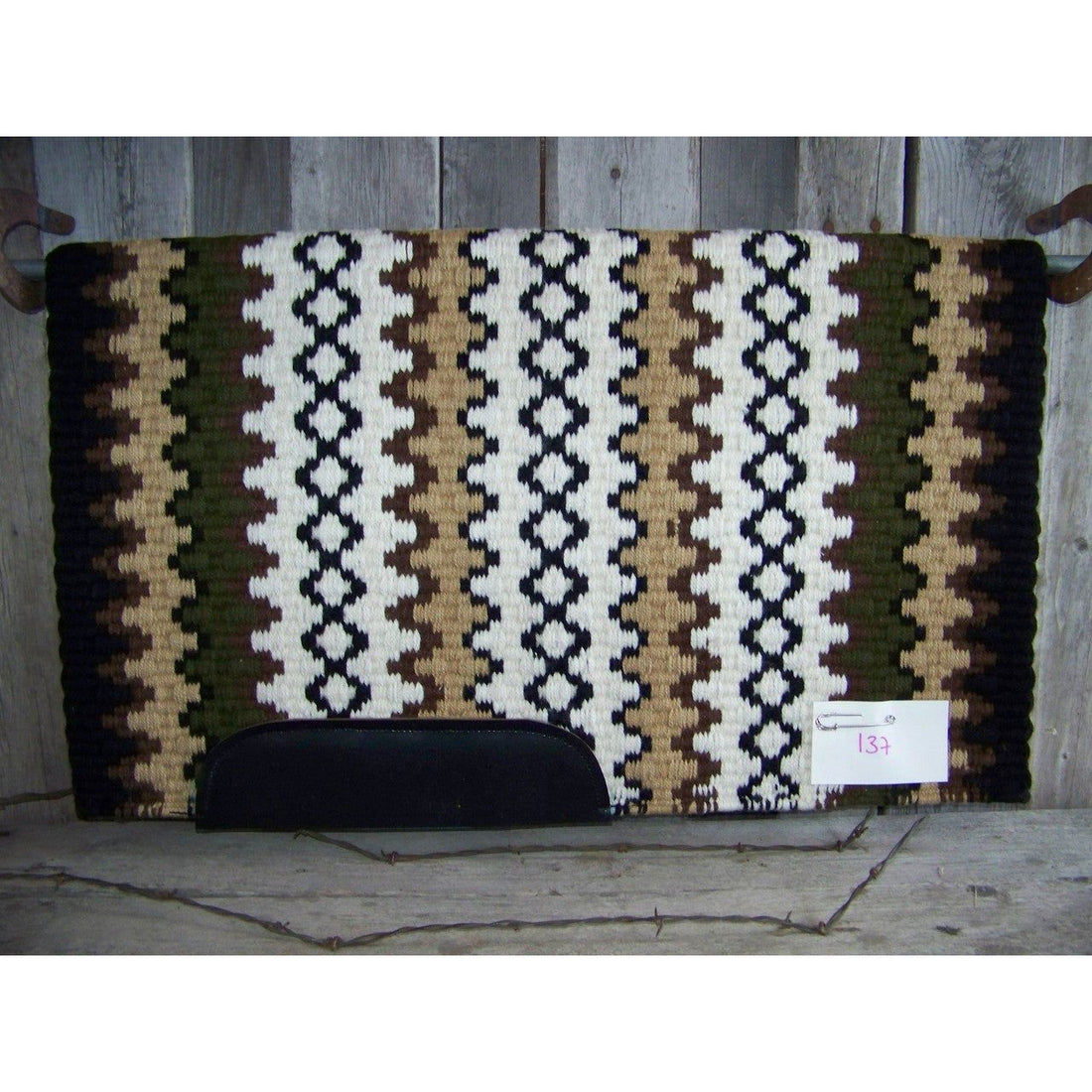 Custom Arroyo Seco Blanket - 40x34 (Black Base w/Olive Accents)