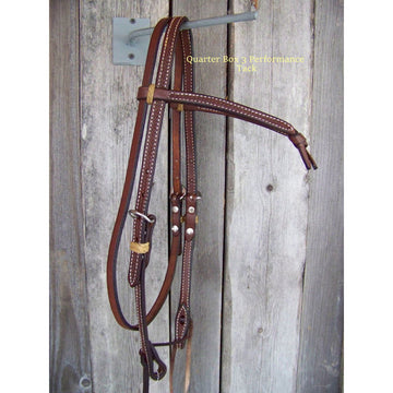 Headstall - Futurity Knot w/Mini Basket Weave Browband (Dark Oil)