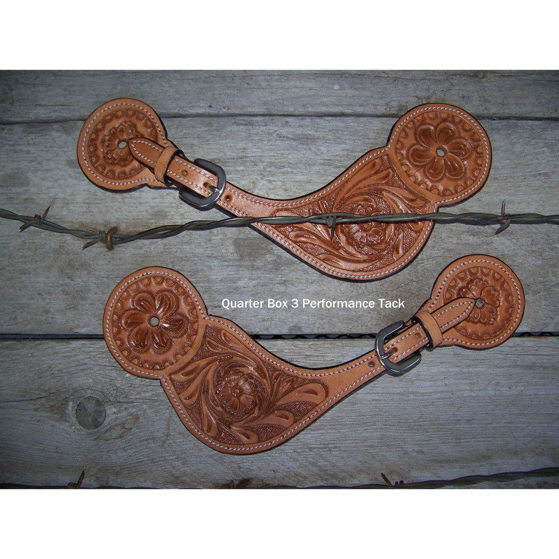Spur Straps - Light Oil Floral with Stainless Steel Buckles (Mens)