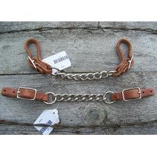 Curb Strap - Harness Leather with Single Chain