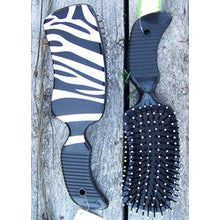 Brush - Mod Curved Handle by Tail Tamer (White Zebra)