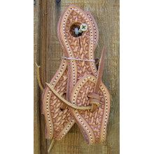 Slobber Straps (Pair) - Basket Stamped (Natural)