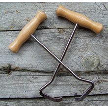 Boot Hook Pulls - Pair (Wooden Handle)