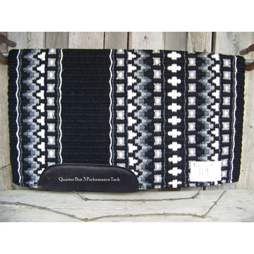 Custom Domino Show Blanket - 40x34 (Black Base with Grey and Cream Accents)