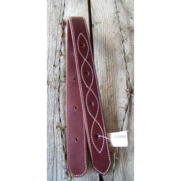 Off Billet - Double & Stitched Burgundy Latigo (1.75")