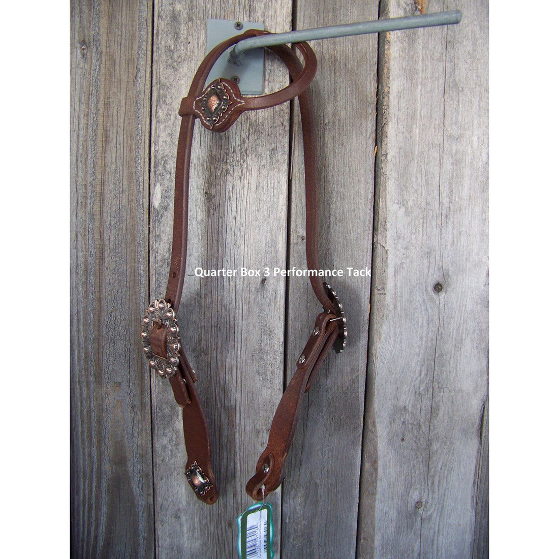 Headstall - Oiled Cowboy Culture Spotted Buckle w/Diamond Concho