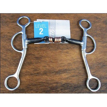 Bit - Stainless Steel Loose Cheek with Copper Dog Bone