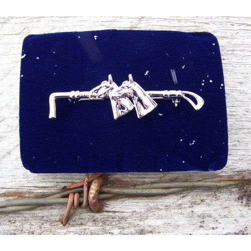 English Stock Pin - 2 Horsehead/Crop (SP)