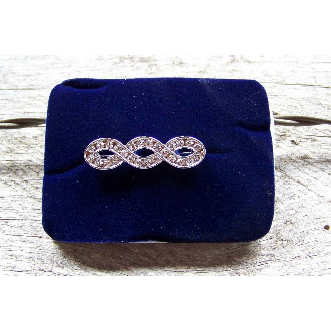 English Stock Pin - Infinity (Clear Stones)