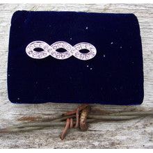 English Stock Pin - Infinity (Pink Stones)