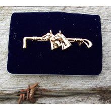 English Stock Pin - 2 Horsehead/Crop (GP)