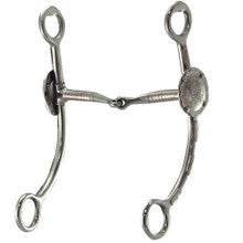 Bit - Silver Engraved Concho, Cheeks w/Copper Inlay Snaffle