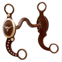 Bit - Antiqued Med Port w/Longhorns