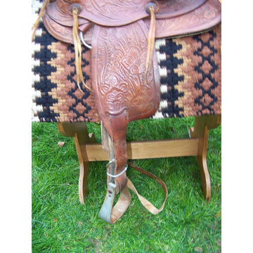 Hard Seat Trail Riding Saddle - Semi-Quarter Horse Bars - 14"
