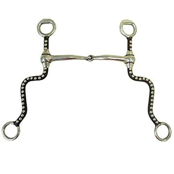 Bit - Antique Shanked Snaffle w/SS Dots