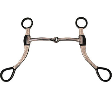 Bit - Antique Snaffle w/Barbwire Engraved Design