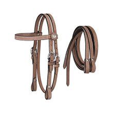 Headstall - Miniature Browband Roughout with Reins