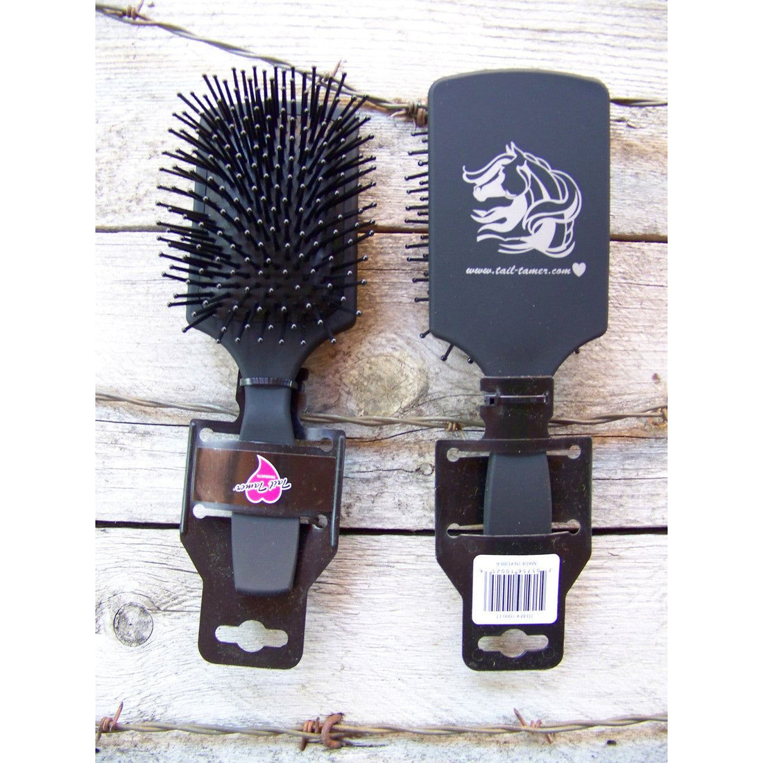 Long Tooth Grooming Brush - Black