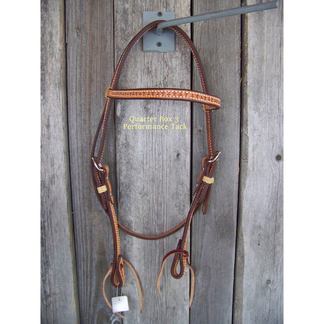 Headstall - Browband Light Oil w/Rawhide Braid Keepers (Worm)