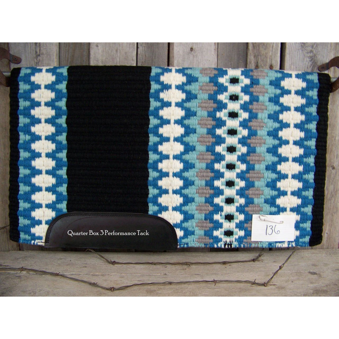 Custom Santa Cruz Show Blanket - 40x34 (Black Base with Aqua Accents)