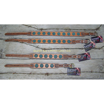 Dog Collar - Painted Zuni, Turquoise Sun Spots by Rafter T Ranch