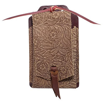 Cell Phone Case - Rear Flank Cinch (Taupe Floral)