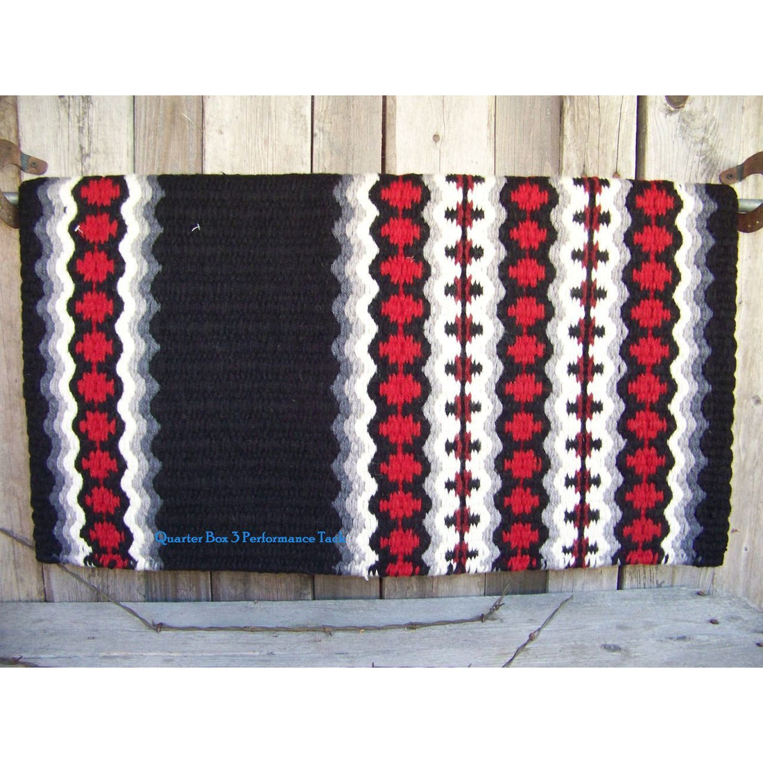 Canyon Land Show Blanket - 38x34 (Black/Red/Gray/Cream) by Mayatex