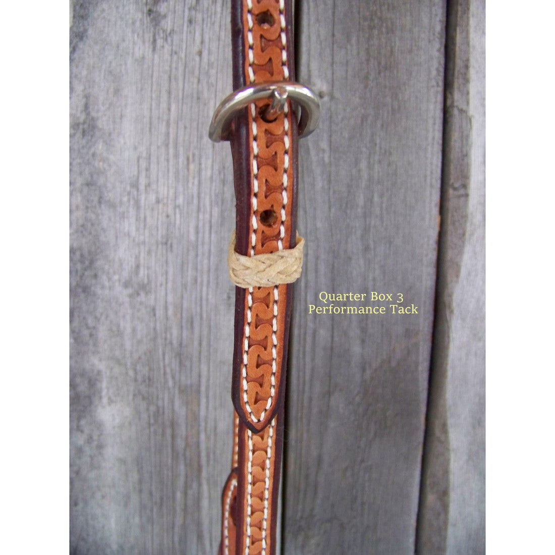 Headstall - One Ear Natural Oil w/Rawhide Braid Keepers (Worm)