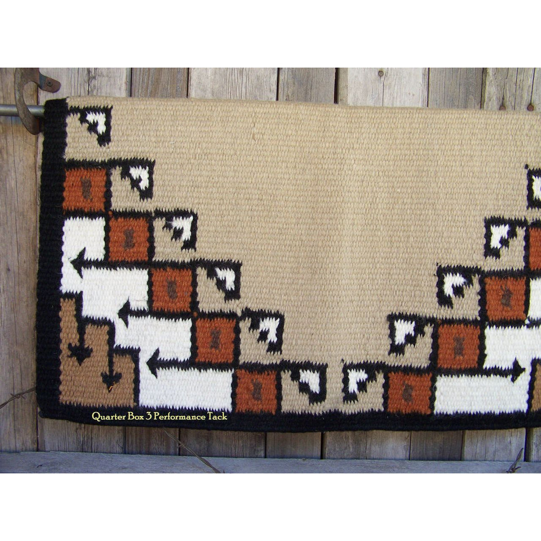 The New Pueblo Show Blanket - 38x34 (Sand/Black/Tan/Rust/Chestnut) by Mayatex